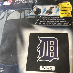 Detroit Tigers Pop-Up Beach/Outdoor Shade Canopy - Navy and White